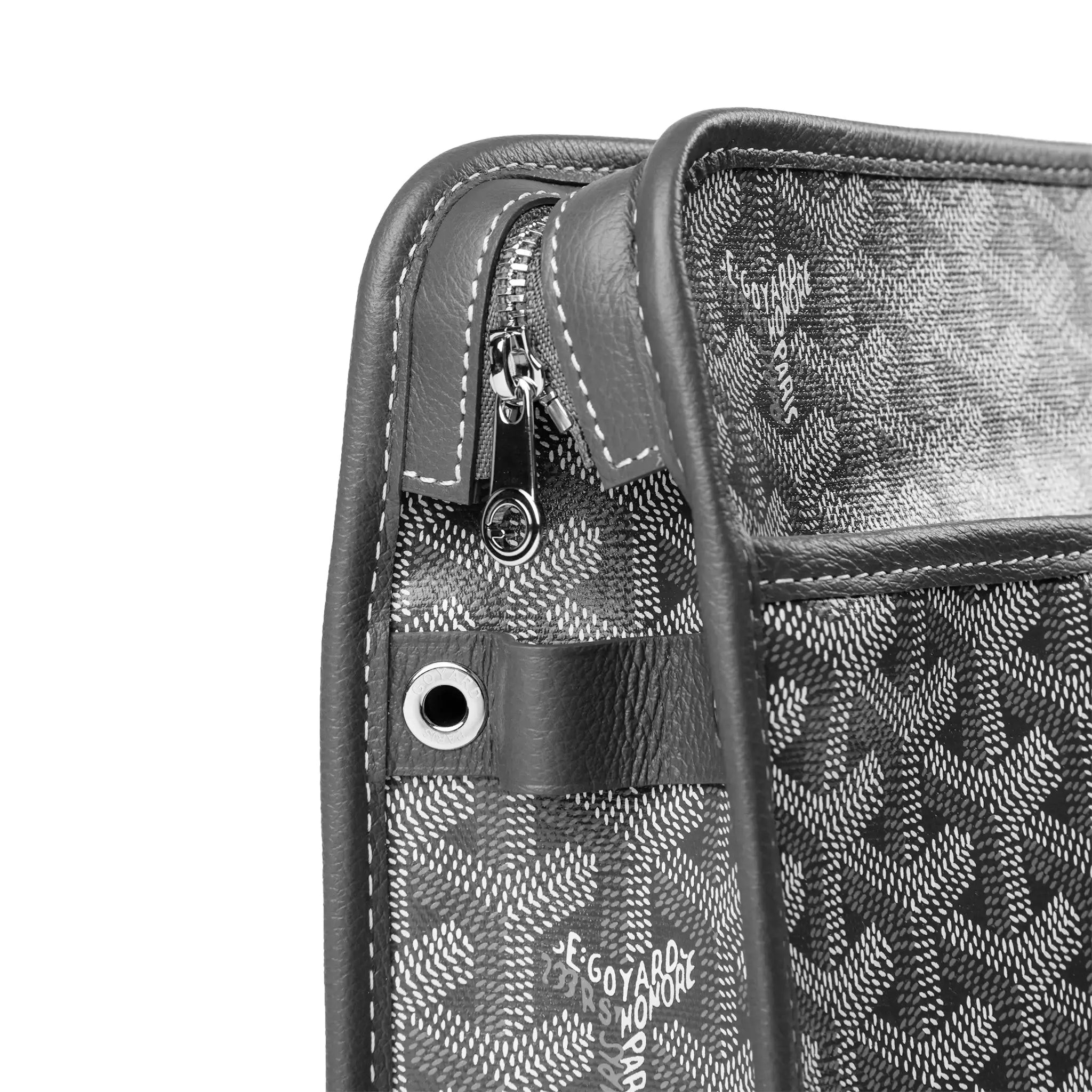 Norner view of Goyard Jouvence MM Grey Washbag